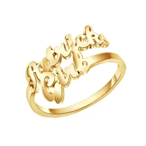 1-3 Names Rings Personalized, Customized Dainty Stacking Name Ring Promise Anniversary Mothers Day Jewelry Gifts for Women, Girlfriend, Couples