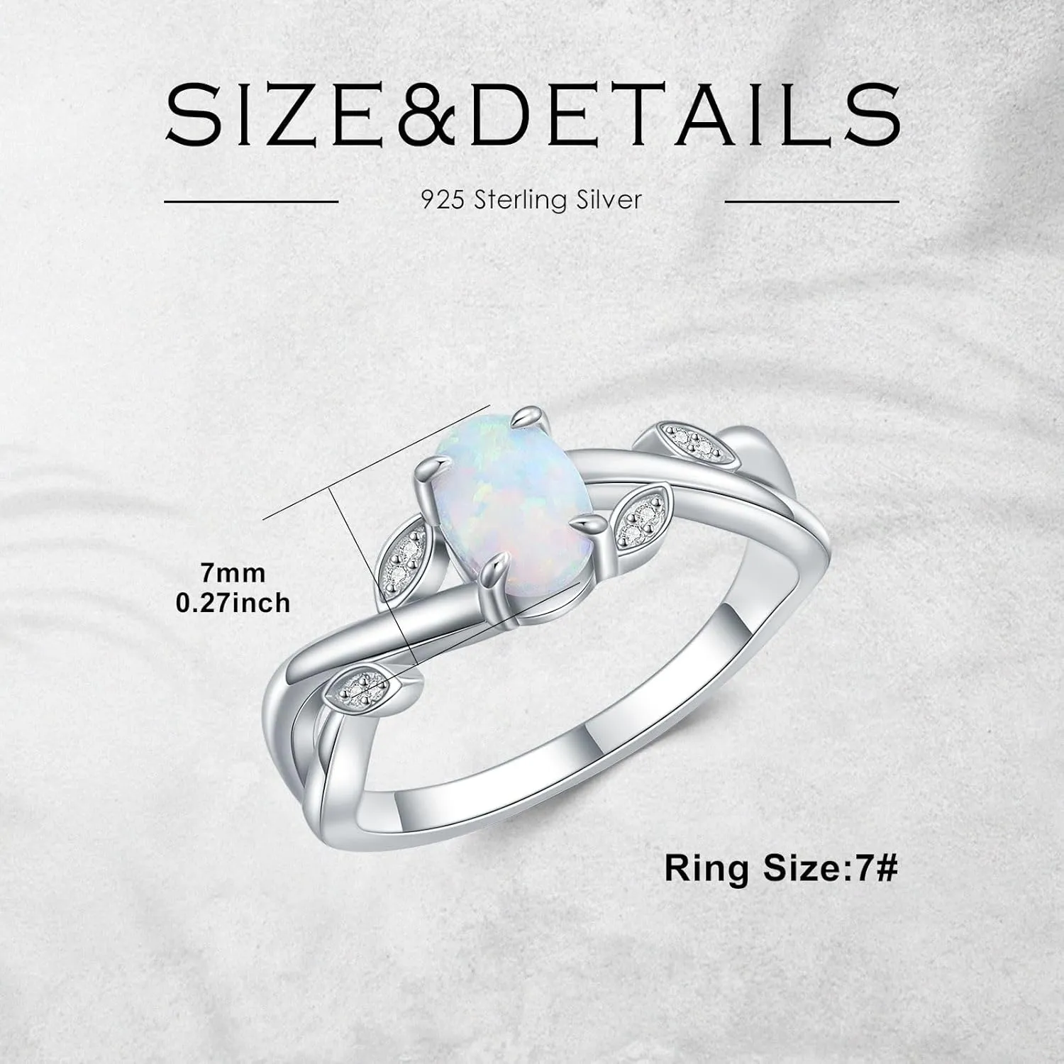 1 Carat Opal Ring 925 Sterling Silver Oval Shape Opal Engagement Ring for Women with Moissanite Promise Ring Valentine's Day Jewelry Gifts for Her