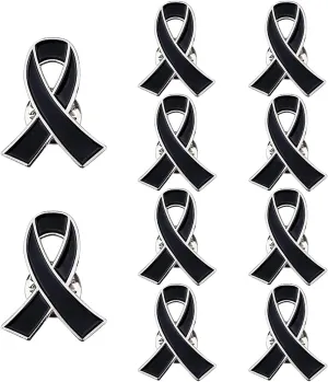 10Pcs Ribbon Pin, Mental Health Awareness Multicolor Ribbon Lapel Pins Brooch