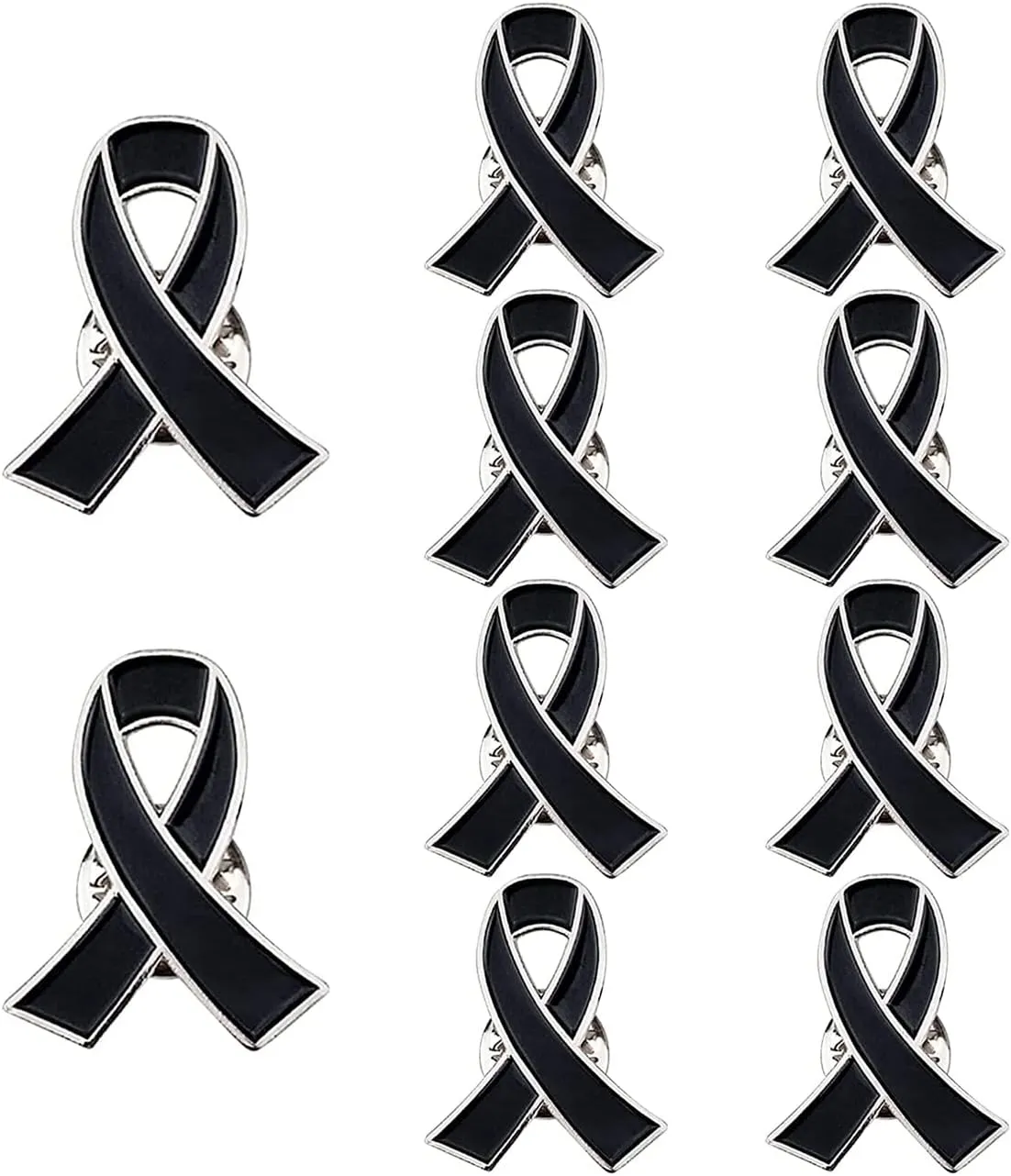 10Pcs Ribbon Pin, Mental Health Awareness Multicolor Ribbon Lapel Pins Brooch