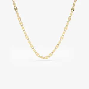 14K Gold Sparkle Diamond Cut Chain