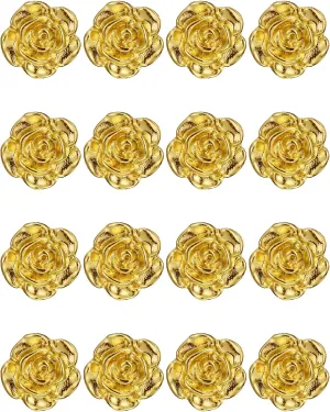 16 Pcs Gold Tone Lapel Pins Brooch for Men Suit,metal Rose Flower Brooch Pins for Women,mens Suit Groom Tuxedo Accessories on Wedding Birthday Anniversary Father's Day