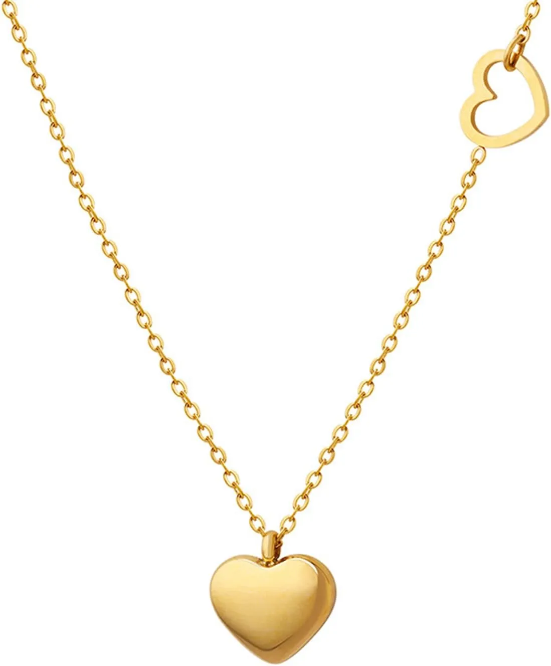 18K Gold Plated Heart Necklace for Women, Beautiful and Stylish heart chain necklace, Women's Jewelry Suitable for Birthdays, Mother's Day, Girlfriends, Wives and Gifts for Girls