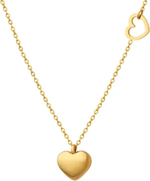 18K Gold Plated Heart Necklace for Women, Beautiful and Stylish heart chain necklace, Women's Jewelry Suitable for Birthdays, Mother's Day, Girlfriends, Wives and Gifts for Girls