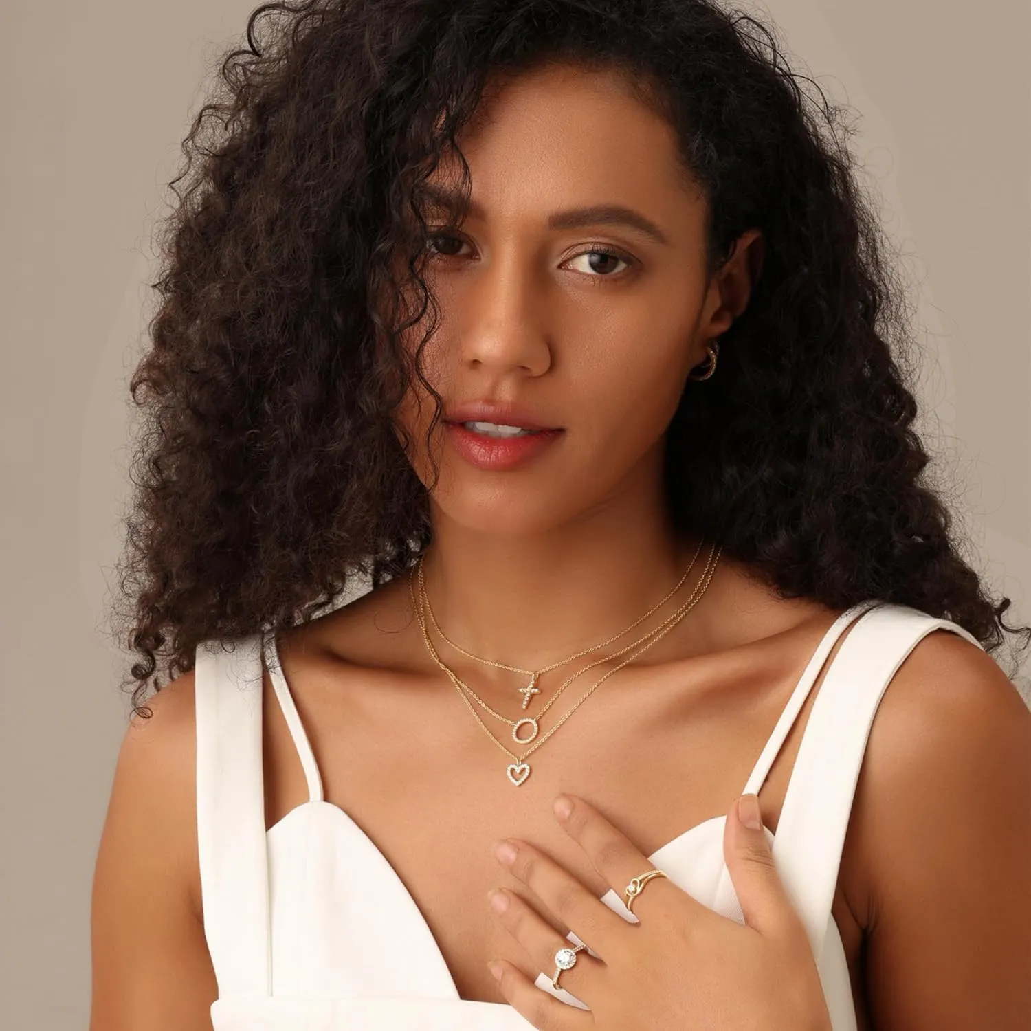 18K Gold Plated Moissanite Cross Necklace | 0.36 Ctw Moissanite Diamond Jesus Christian Religious Crucifix Pendant Necklace for Men Women | 16" 2 Adjustable Chain