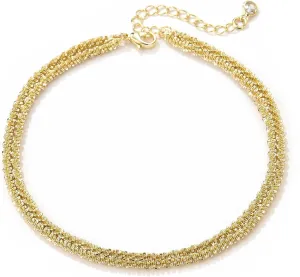 18k Real Gold Plated Anklet for Women Summer Beach Jewelry Gift Adjustable Boho Delicate Dainty Ankle Bracelet Hypoallergenic Waterproof Trendy Anklet for Her