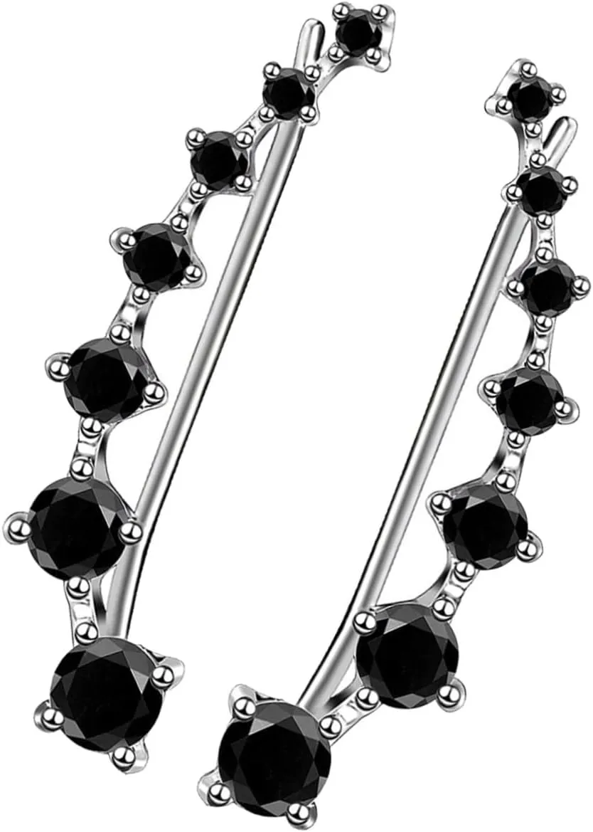 1Pair Zircon Ear Cuff Elegant Zircon Ear Hook Earrings for Women Sparkly Jewelry Accessory Simple Design for Any Outfit for Adding Charm and Style