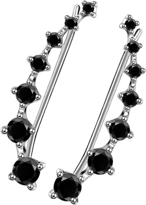 1Pair Zircon Ear Cuff Elegant Zircon Ear Hook Earrings for Women Sparkly Jewelry Accessory Simple Design for Any Outfit for Adding Charm and Style