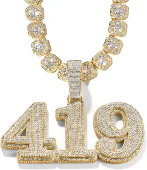 3UMeter Diamond Chain Iced Out Letter Necklace Custom Name Chain Name Plate Necklaces with Rope Chain Custom Name Necklace Hip Hop Pendant for Men Women