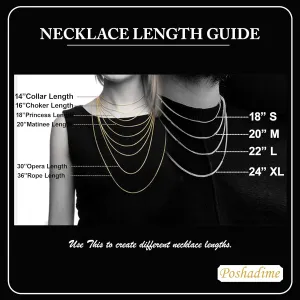 4.50 Carat Natural Diamond Tennis Necklace for Women and Men in 14K White Gold (Diamond Clarity_I2 & Color -H) 18" Inch Riviera Necklace