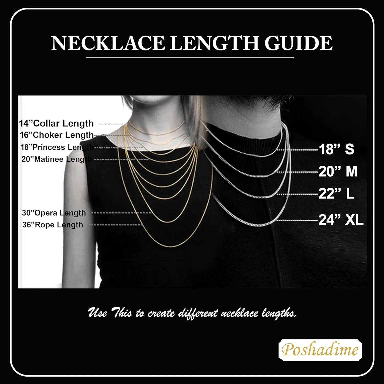 4.50 Carat Natural Diamond Tennis Necklace for Women and Men in 14K White Gold (Diamond Clarity_I2 & Color -H) 18" Inch Riviera Necklace
