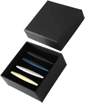 4pcs Tie Clips Box Necktie Clasp Tie Bar Clip Men's Tie Bar Stylish Tie Clip for Business and Daily Wear