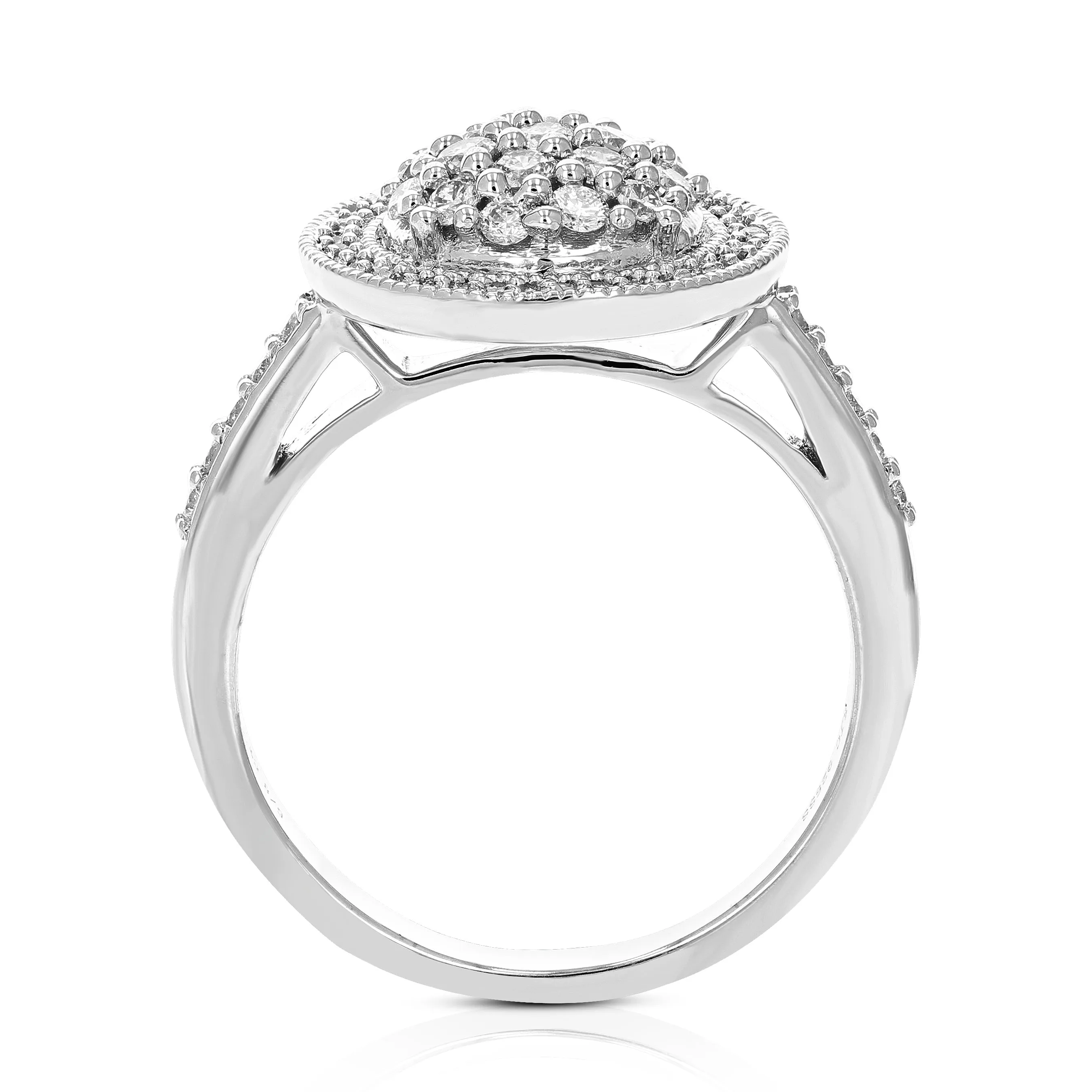 5/8 cttw Lab Grown Diamond Engagement Rings in Sterling Silver