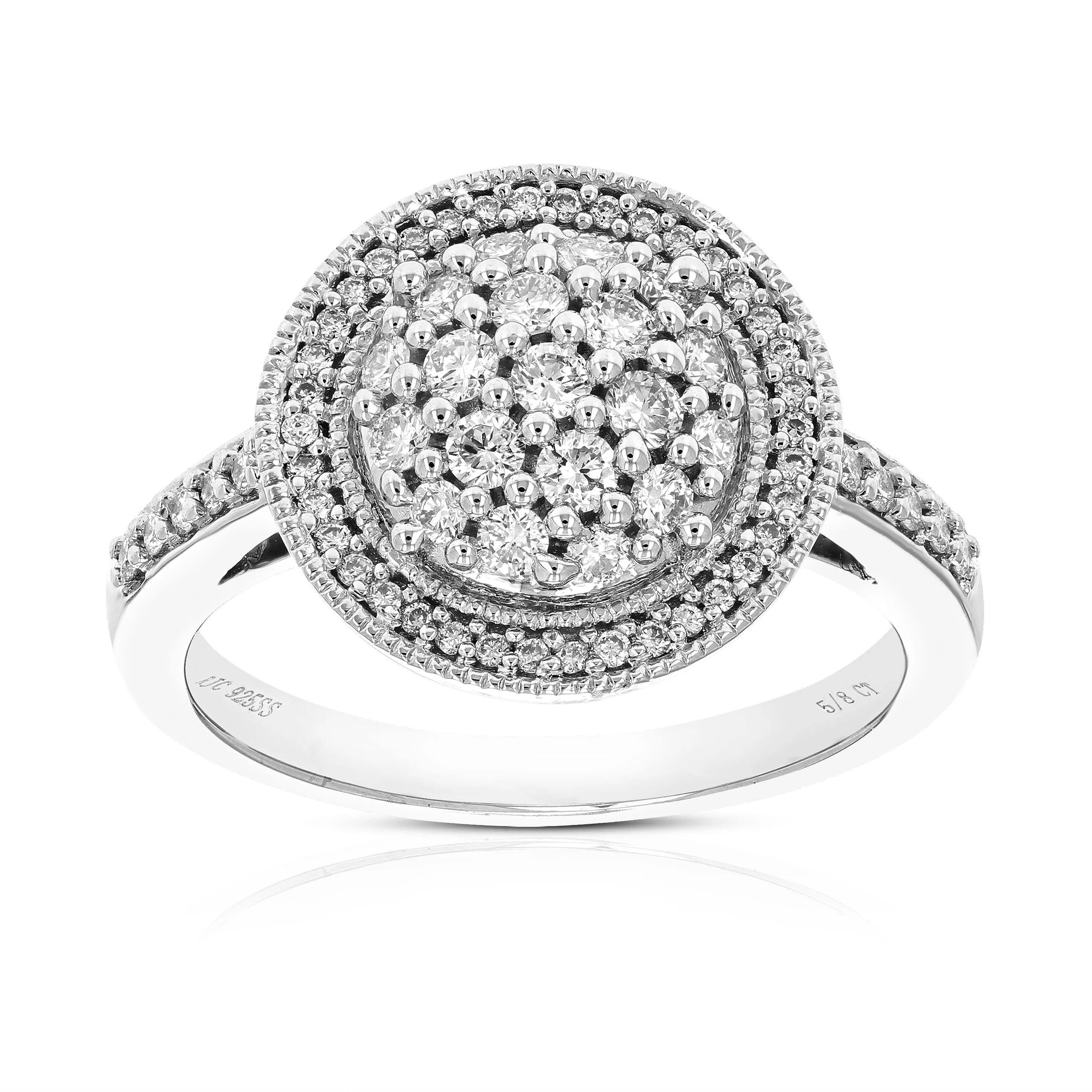 5/8 cttw Lab Grown Diamond Engagement Rings in Sterling Silver