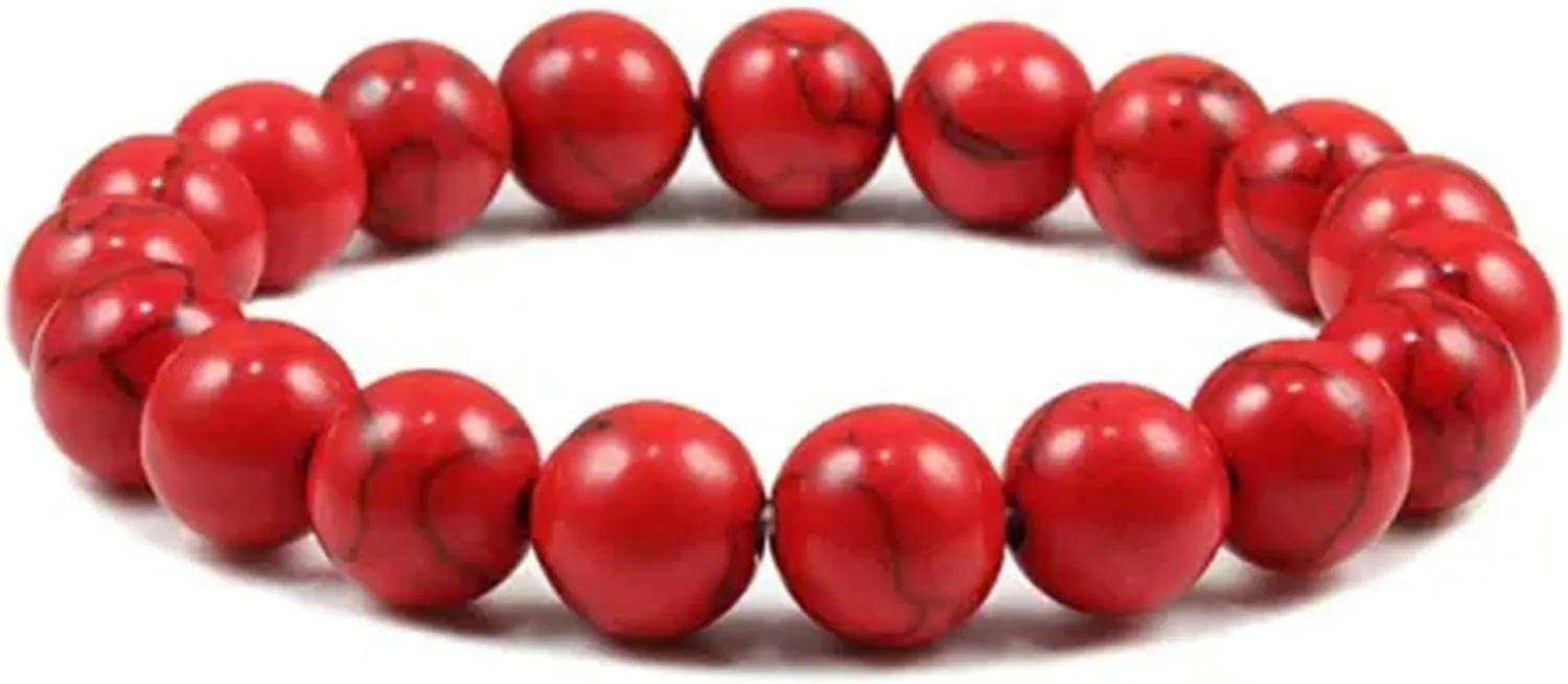 6/8/10mm Stone Genuine Red Jasper Prayer Beaded Bracelets Jewelry Women Men Gift-8mm
