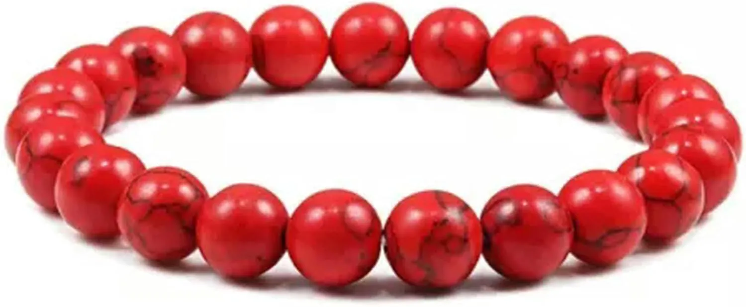 6/8/10mm Stone Genuine Red Jasper Prayer Beaded Bracelets Jewelry Women Men Gift-8mm