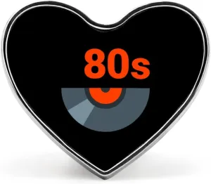 80s Music Icon Heart-Shaped Badge Aluminum Alloy Cute Brooch Badges Pins Pinback for Hats Jackets Shirts Bag