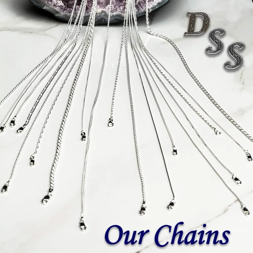 925 Sterling Silver 1MM or 1.6MM 8 Sided Italian Snake Chain - Italian Necklace For Women - Lobster Claw Clasp