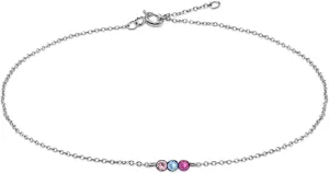 925 Sterling Silver Anklet - Nickel & Lead-free Stylish Bracelet with Spring Lock for Women - Ideal Gift for Friends & Loved Ones