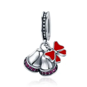 925 Sterling Silver Christmas Wind Chime Pendant
