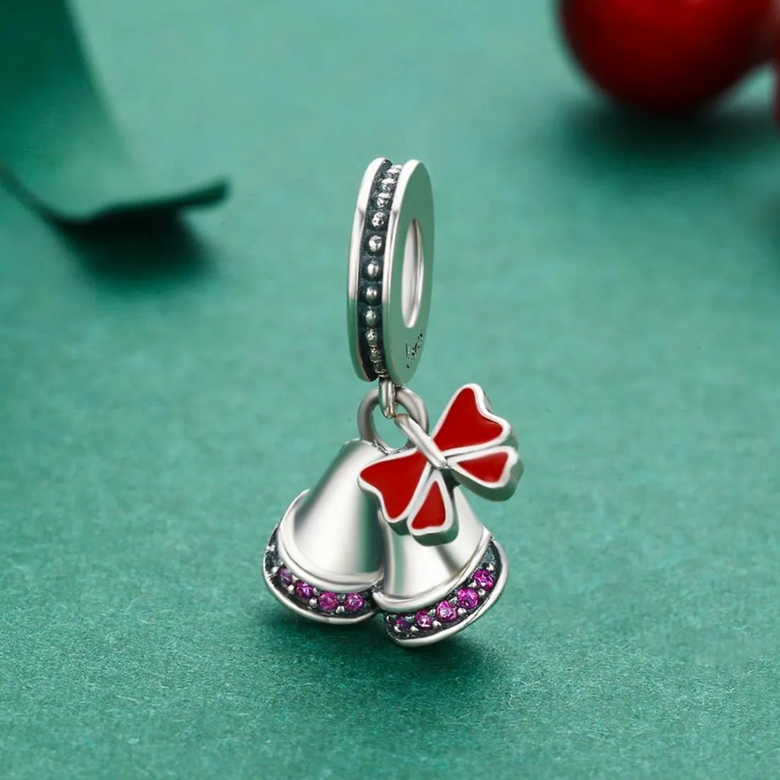 925 Sterling Silver Christmas Wind Chime Pendant