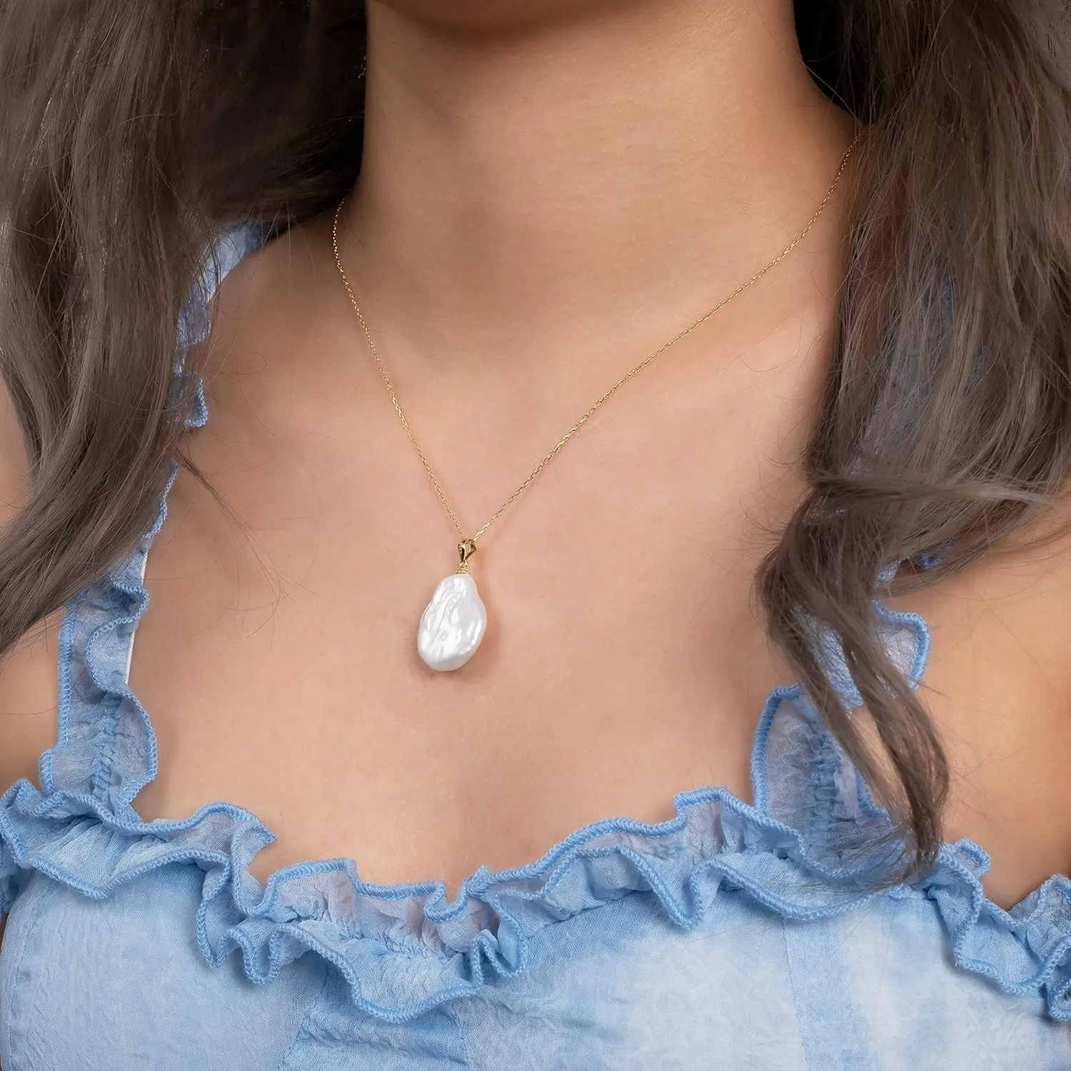 925 Sterling Silver Dainty Freshwater Cultured Pearl Choker Necklace White Genuine Real Pearl Charm Necklaces Jewelry Gifts for Her
