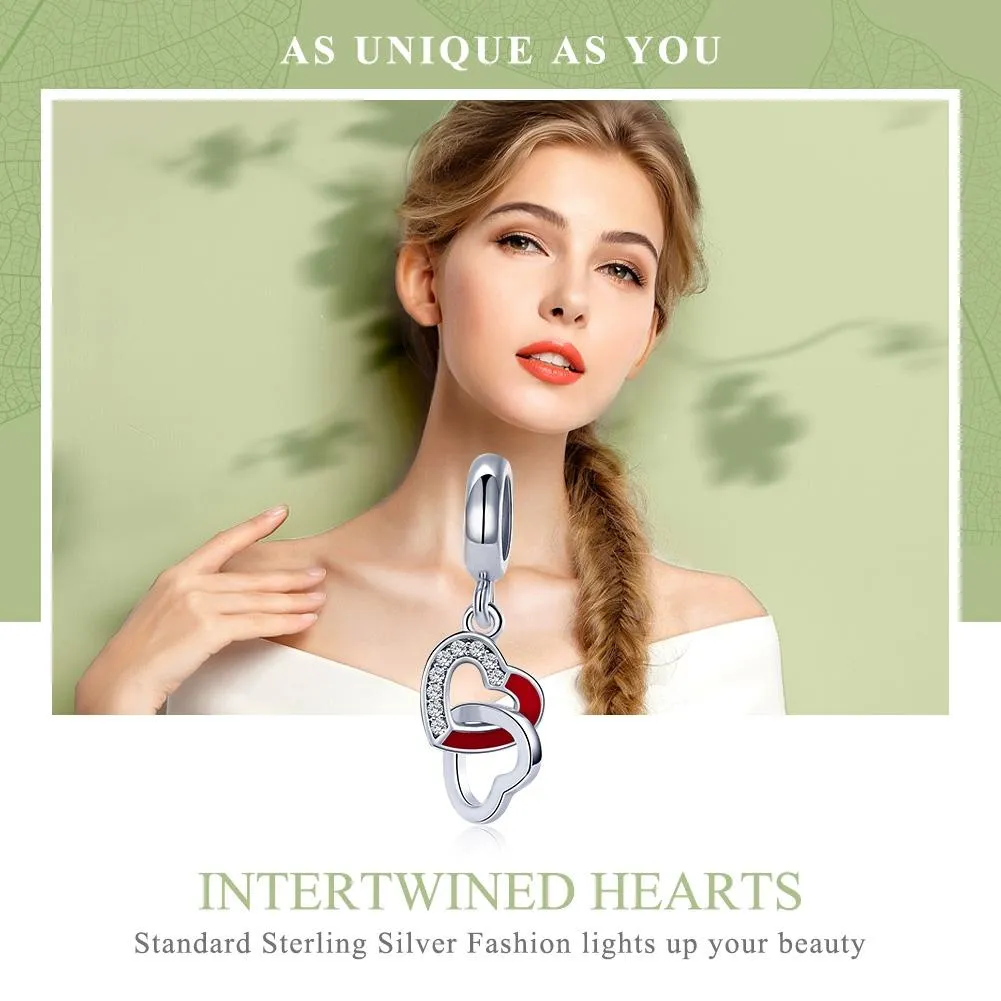 925 Sterling Silver Diy Heart Pendant With String