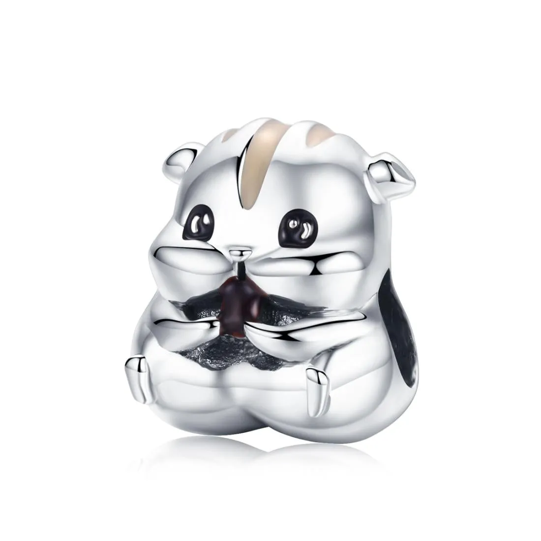 925 Sterling Silver Hamster Bead Bracelet & Necklace Set
