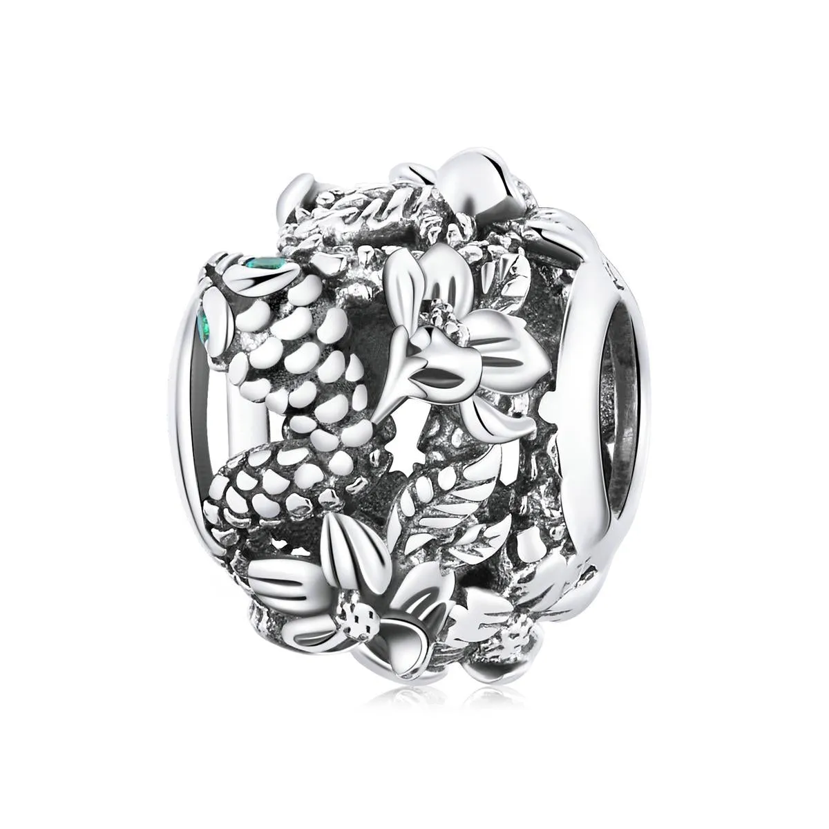925 Sterling Silver Retro Snake Bead Bracelet / Necklace Accessory Set