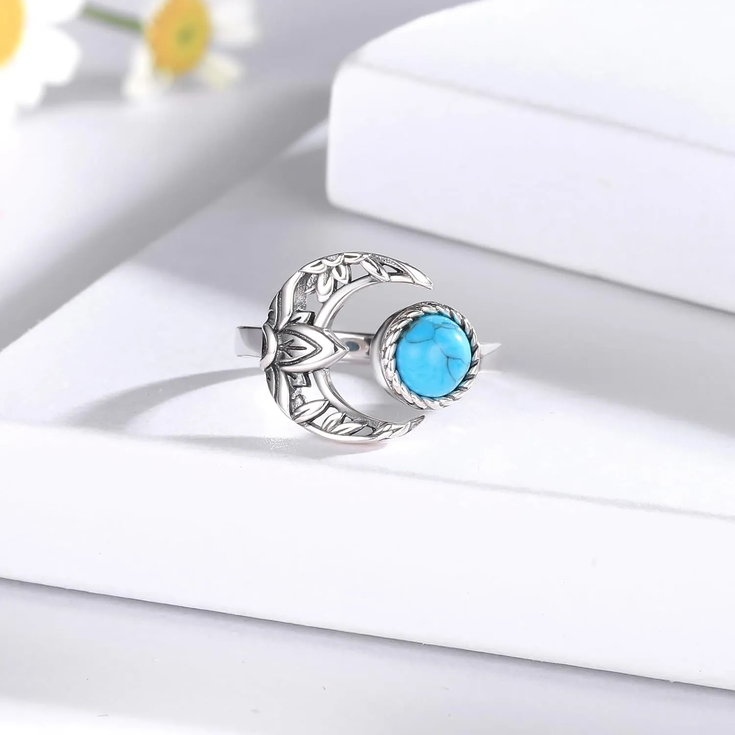 925 Sterling Silver Toe Rings for Women Boho Adjustable Mid Finger Rings Summer Vacation Ocean Beach