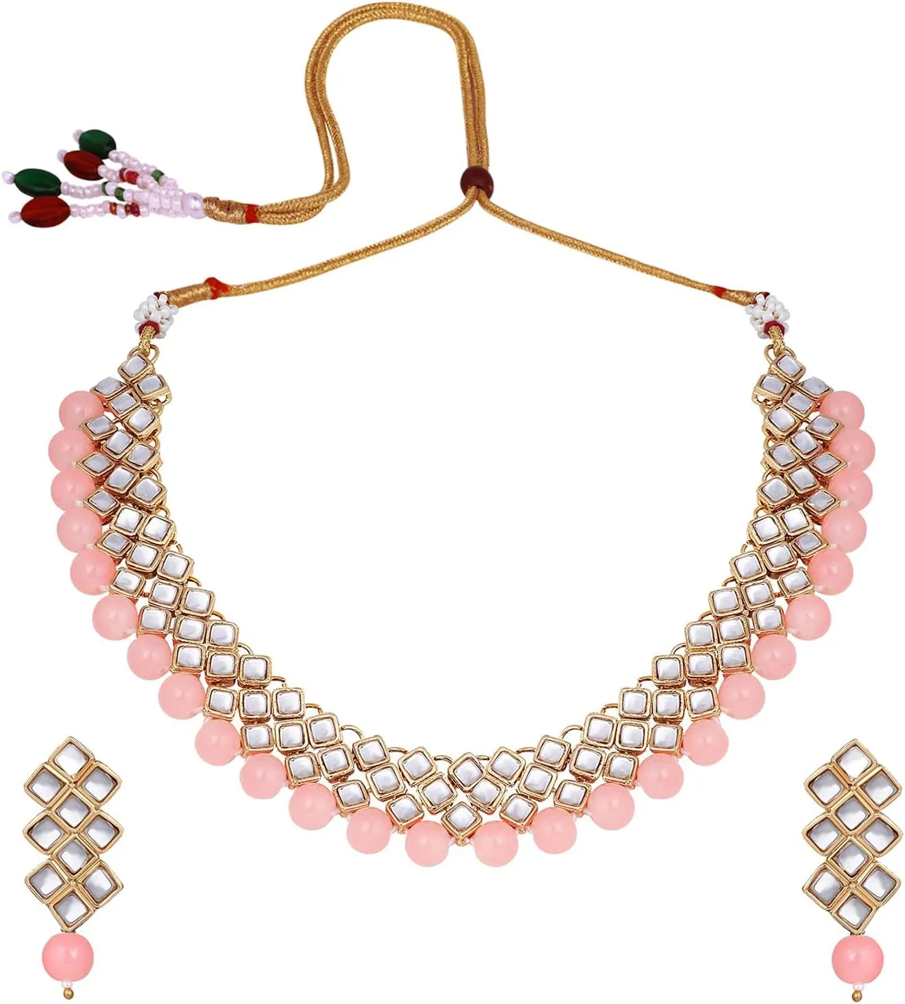 Aheli Indian Wedding Party Wear Necklace Earring Set Bollywood Stylish Ethnic Traditional Jewelry Gift for Women