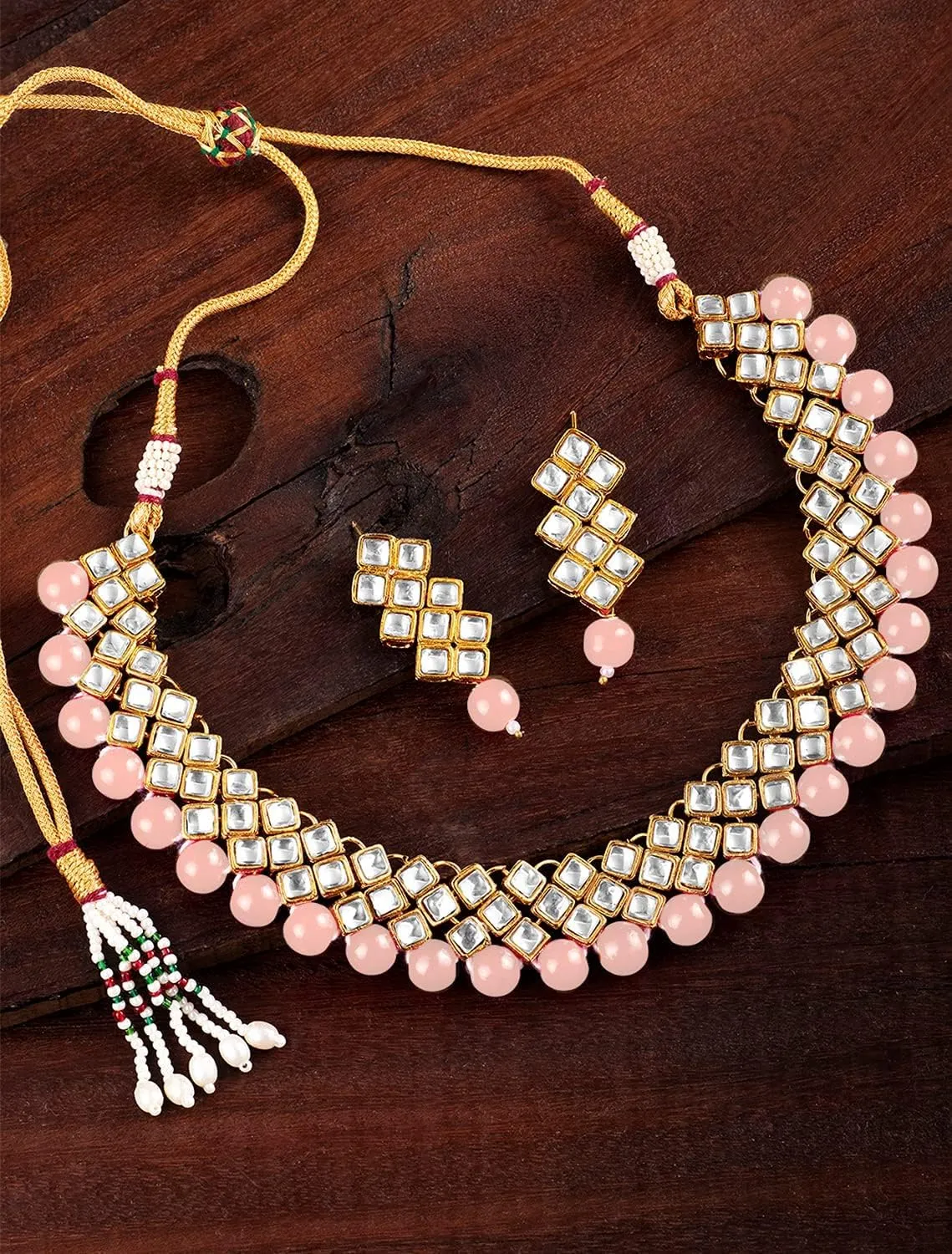 Aheli Indian Wedding Party Wear Necklace Earring Set Bollywood Stylish Ethnic Traditional Jewelry Gift for Women