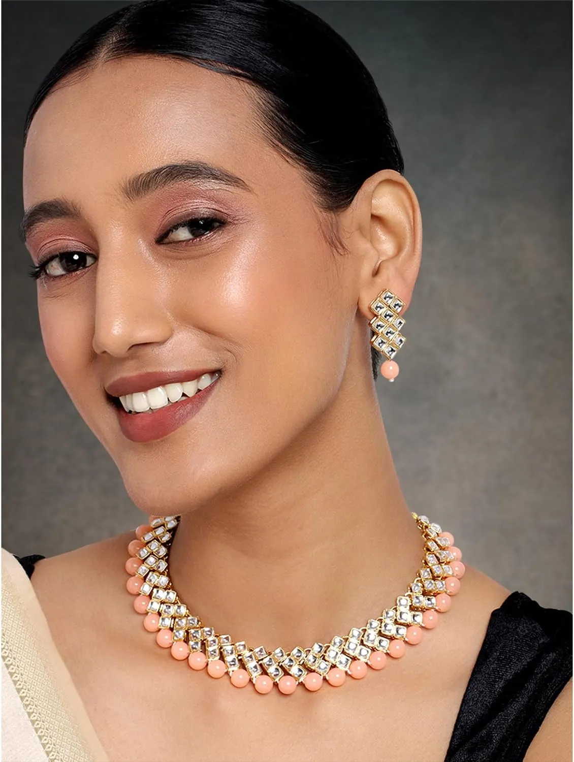 Aheli Indian Wedding Party Wear Necklace Earring Set Bollywood Stylish Ethnic Traditional Jewelry Gift for Women
