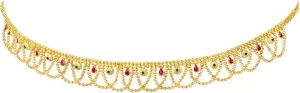 Aheli Traditional Ethnic Wedding Kamar Band Kamar Patta Belly Waist Chain with Faux Stone Pearl Stylish Fashion Jewelry for Women