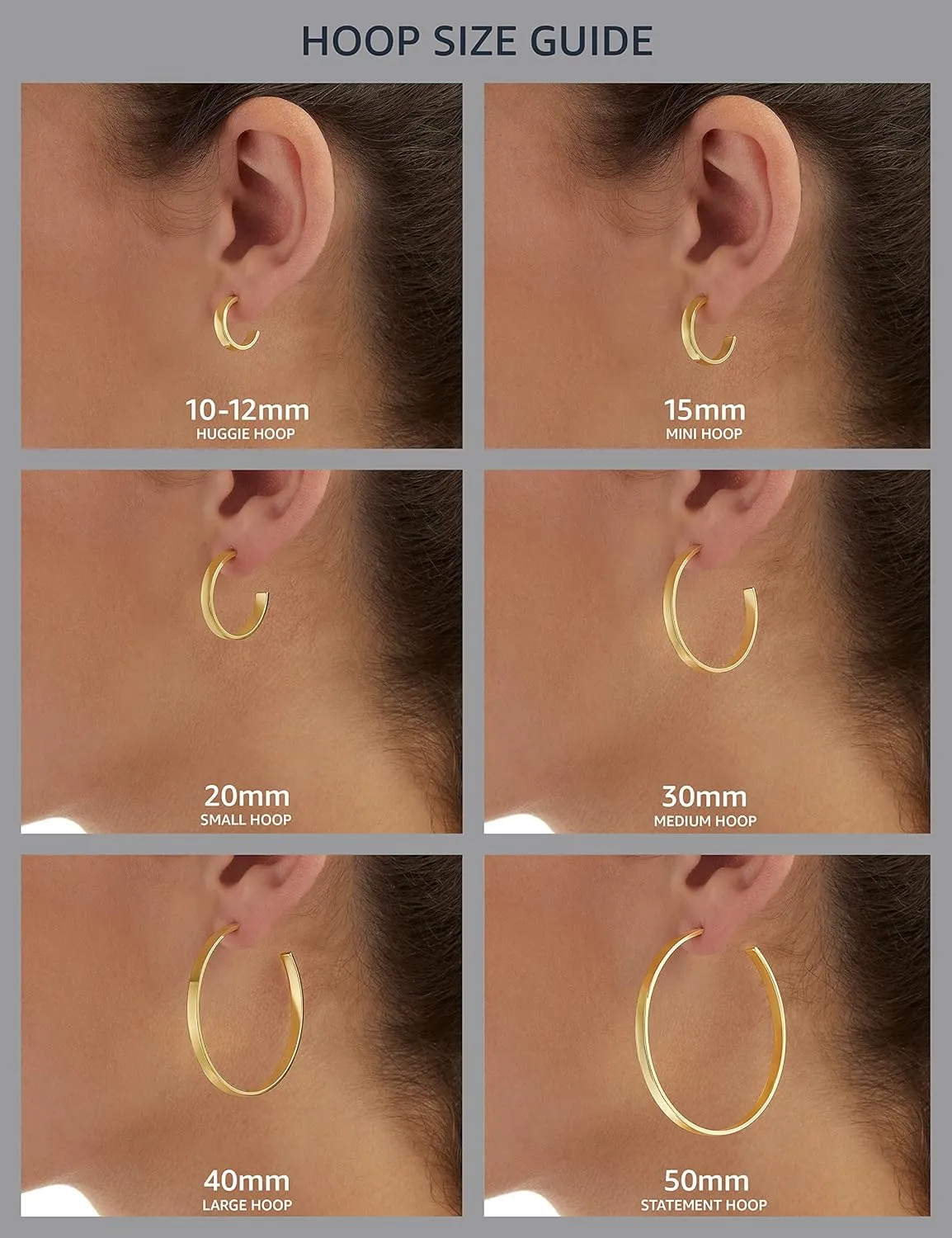 Amazon Essentials Sterling Silver Hammered Hoop Earrings , (previously Amazon Collection)