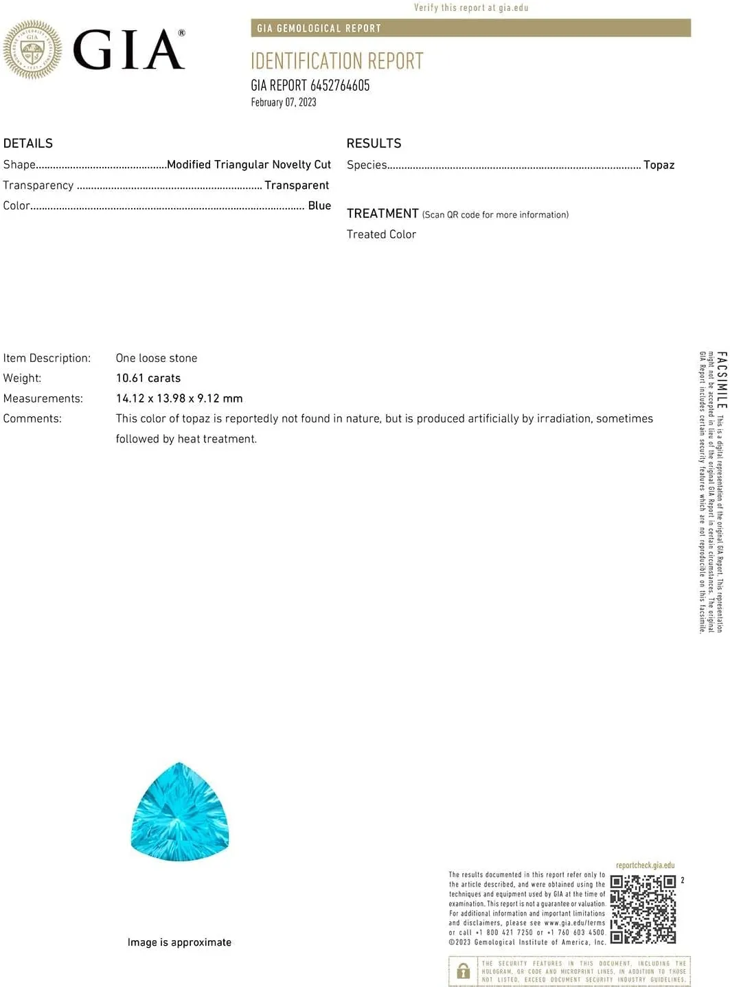 Angara Natural Classic GIA Certified Trillion Concave-Cut 10.61 ct Swiss Blue Topaz Halo Pendant in 14K Solid Gold/Platinum for Women | November Birthstone Jewelry Gift for Women