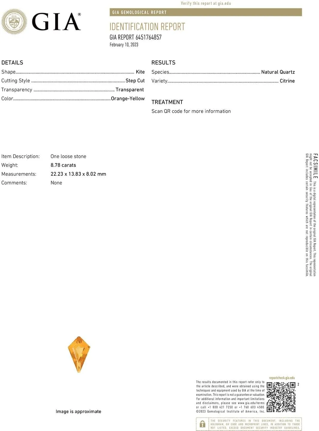 Angara Natural GIA Certified Moroccan Style Kite-Shaped 8.78 ct Citrine Pendant in 14K Solid Gold/Platinum for Women | November Birthstone Jewelry Gift for Women