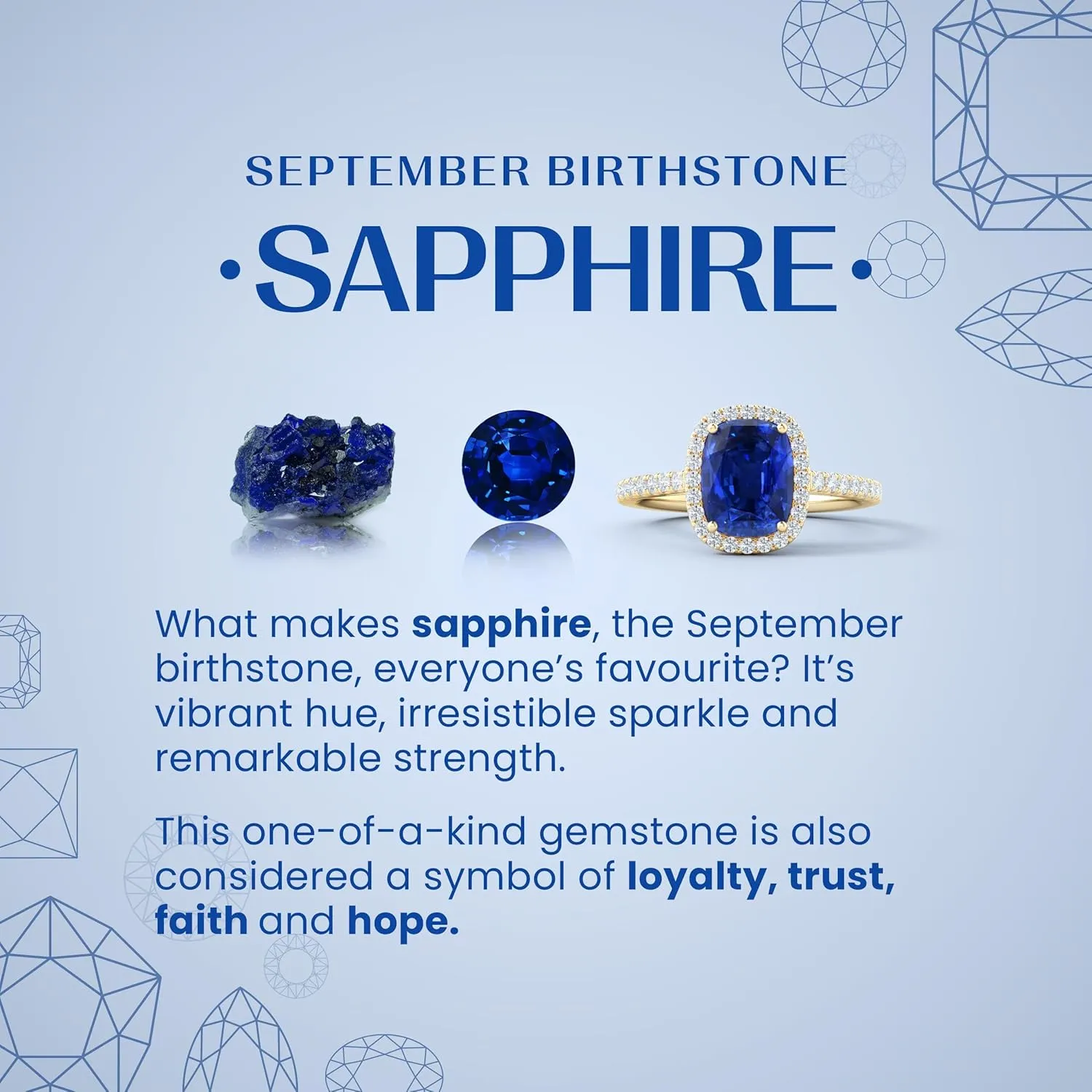 Angara Natural Rectangular Cushion Sapphire Infinity Pendant in 14K Solid Gold/Platinum | September Birthstone, Birthday, Engagement, Anniversary, Wedding Jewelry Gift for Women