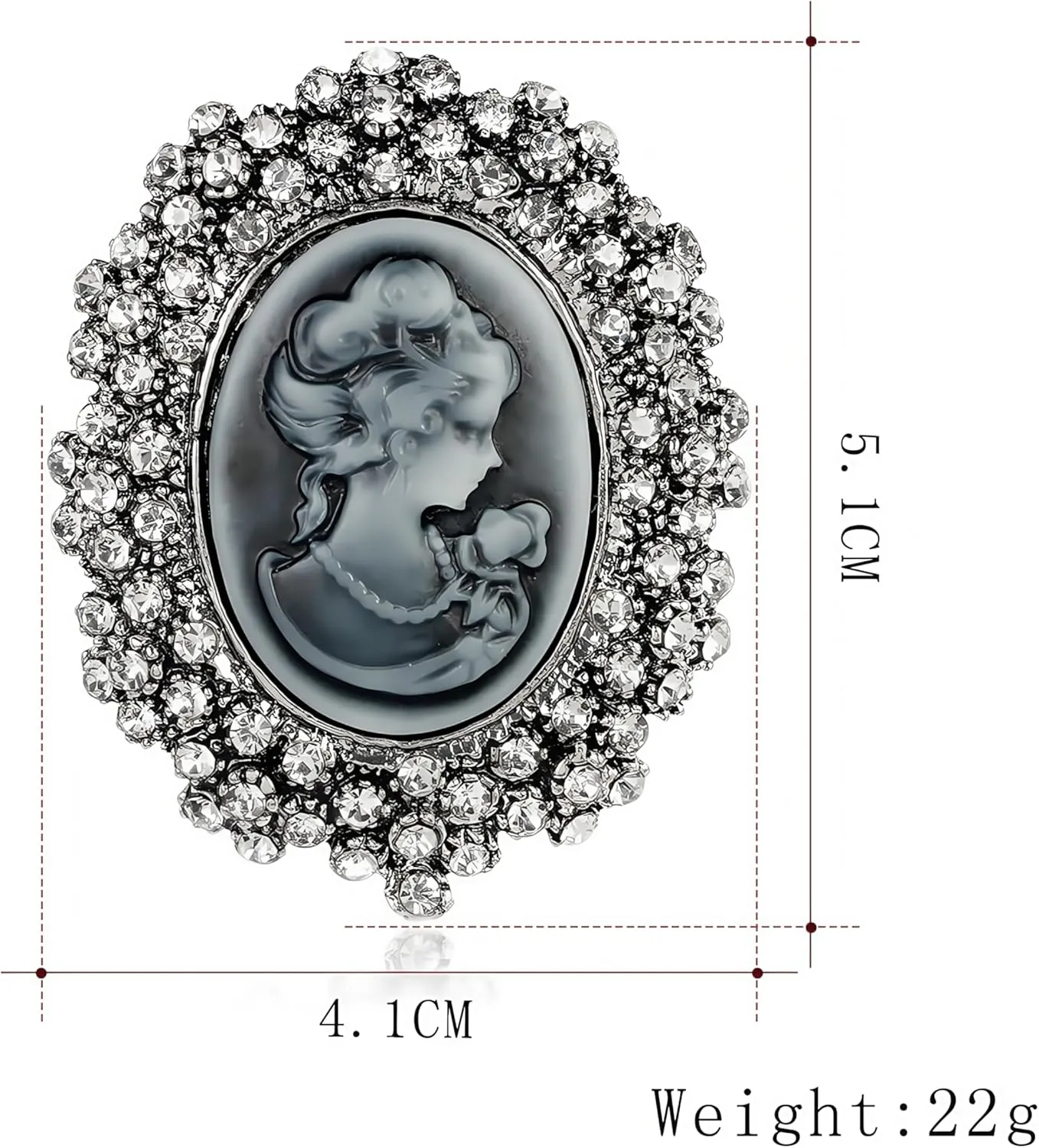 Animal Brooch for Women Men Rhinestone Crystal Brooch Pins Silver Plated (Valentines Day Gift)