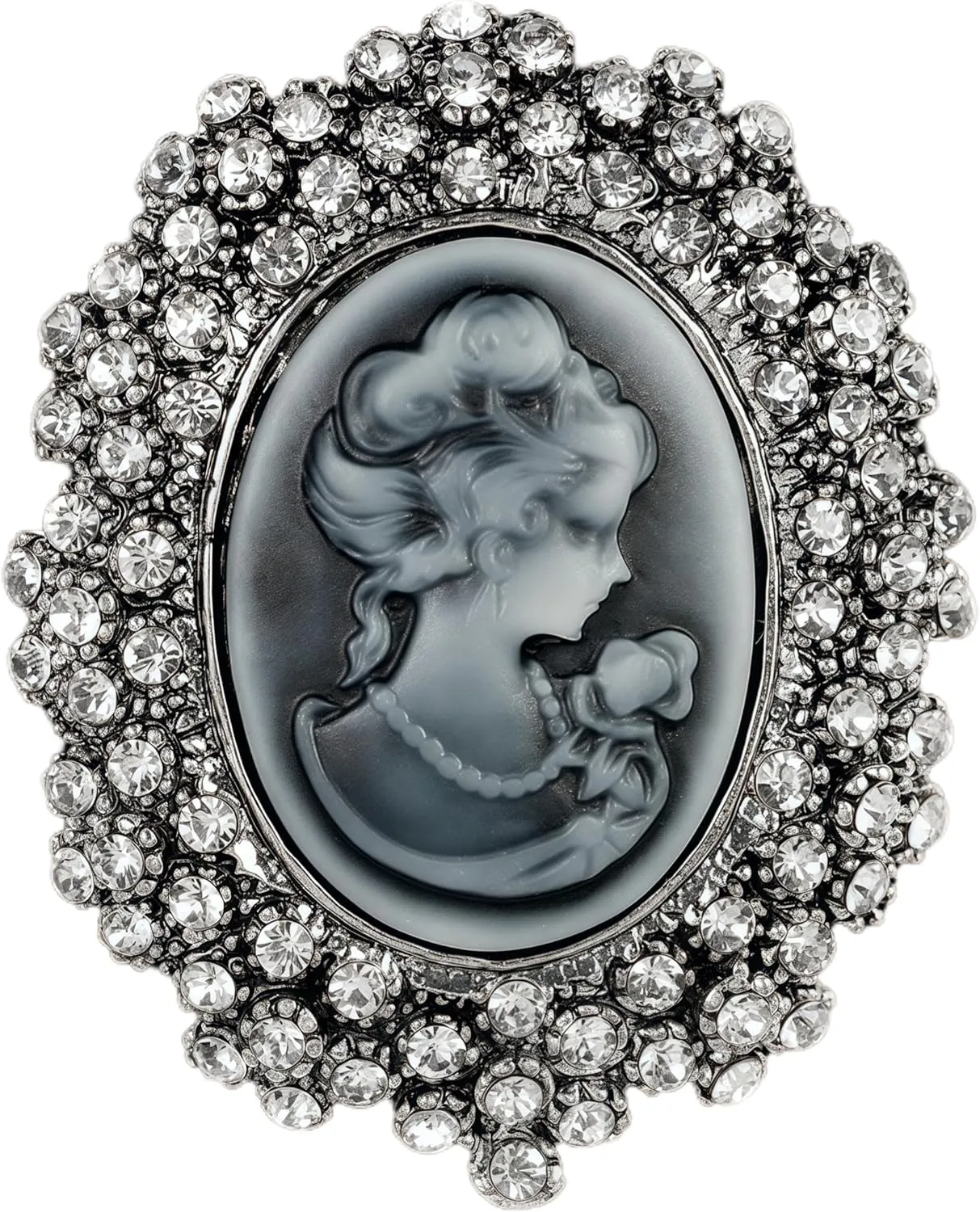 Animal Brooch for Women Men Rhinestone Crystal Brooch Pins Silver Plated (Valentines Day Gift)