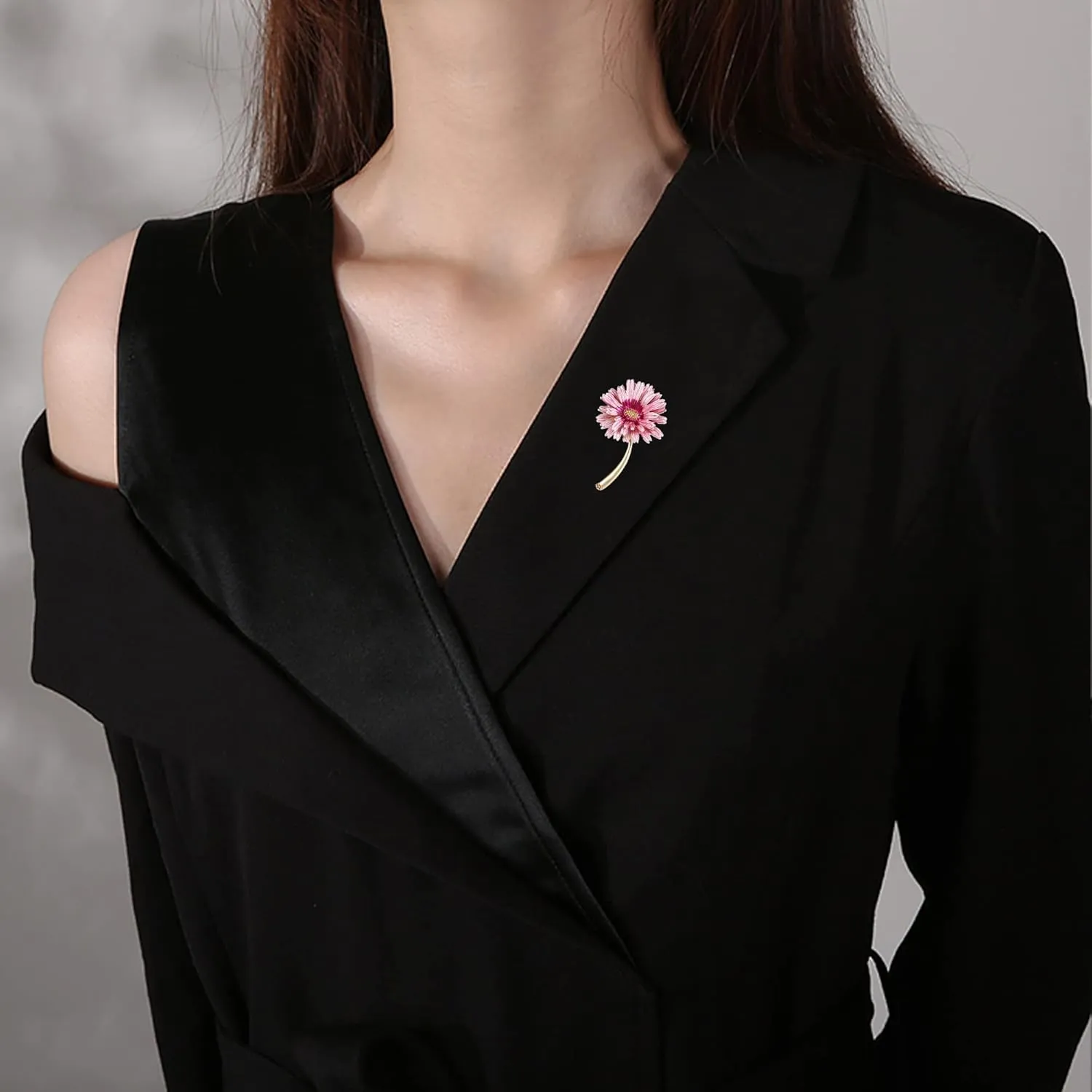 Anmpab Enamel Brooches for Women with Stamen Floral Pins for Crafts Brooch Bouquets for Wedding Jewelry for Woman Nurse and Graduate Students