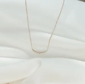 Arch Diamond Necklace - Solid 14kt