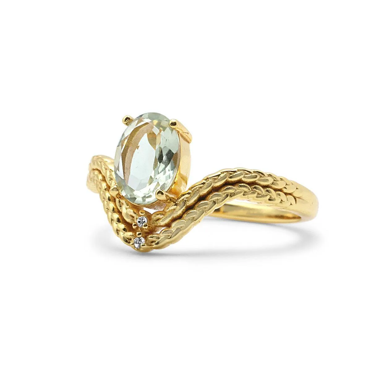 Atlantis Green Amethyst Ring