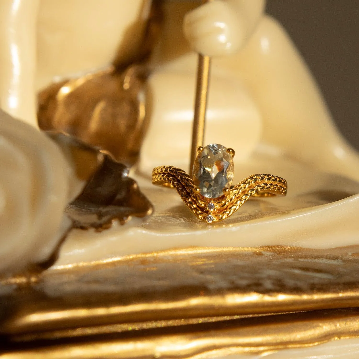 Atlantis Green Amethyst Ring