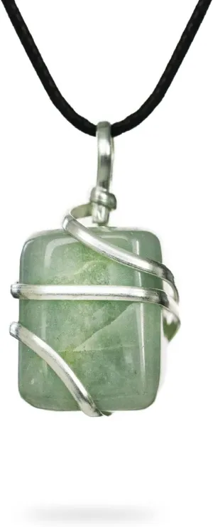 AYANA Aquamarine Gemstone Healing Crystal Pendant Necklace | Throat and Third Eye Chakra | March Birthstone | Handmade & Ethically Sourced Raw, Natural, Authentic Crystals