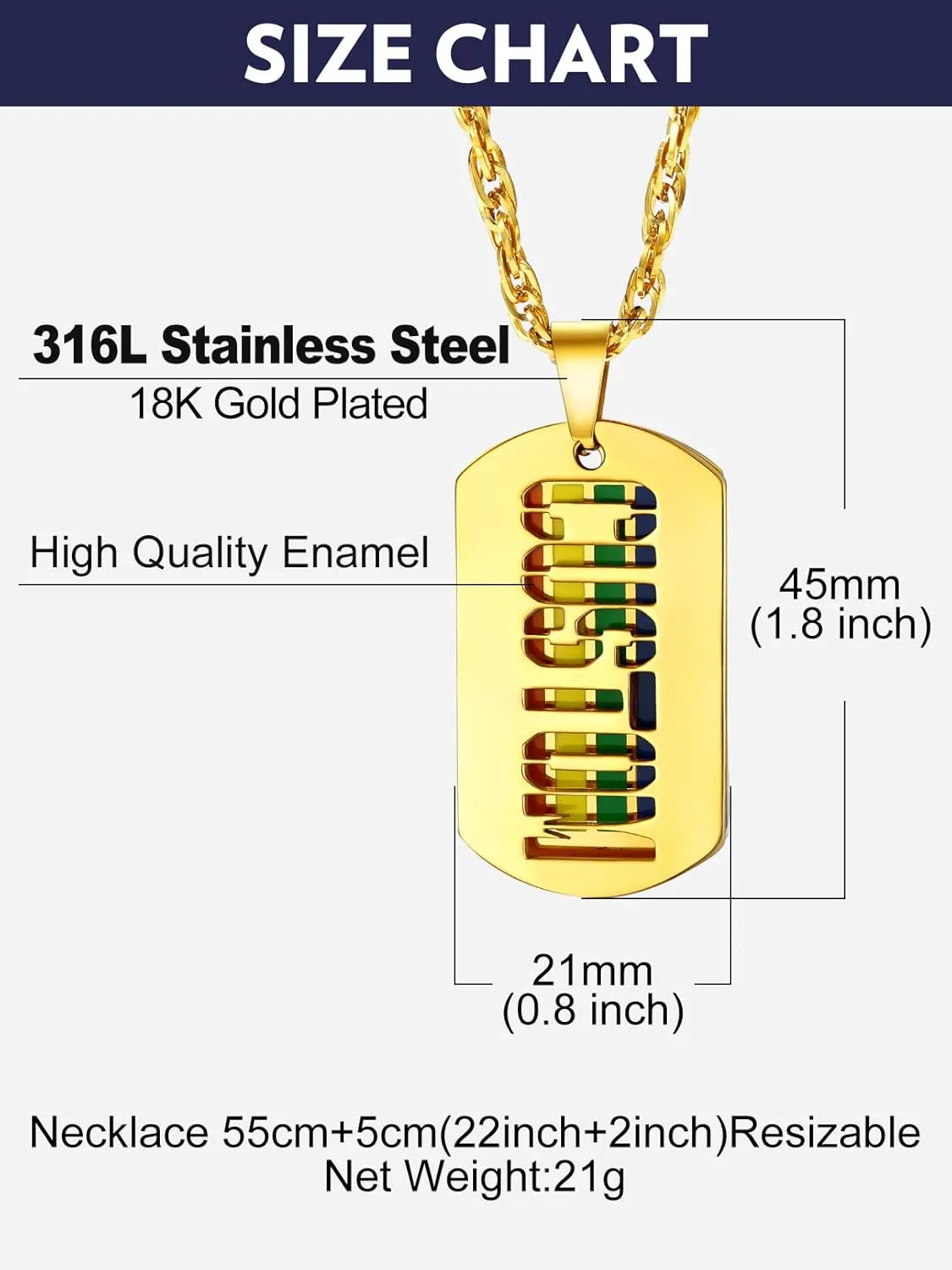Bandmax Men Women LGBTQ Rainbow Necklaces Bracelets Stainless Steel Same Love Gay Lesbian Pride Pendant Necklace Bracelet Jewelry for Gay Parade
