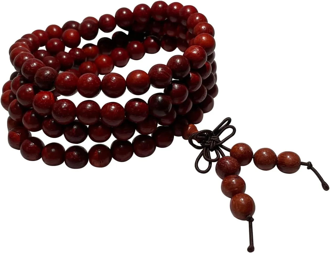 Bead Bracelets for Men and Women Unisex Buddhist Mala Bracelet Natural Wood Beaded Tibetan Prayer Buddha Bead for Meditation 8mm 108 Beads