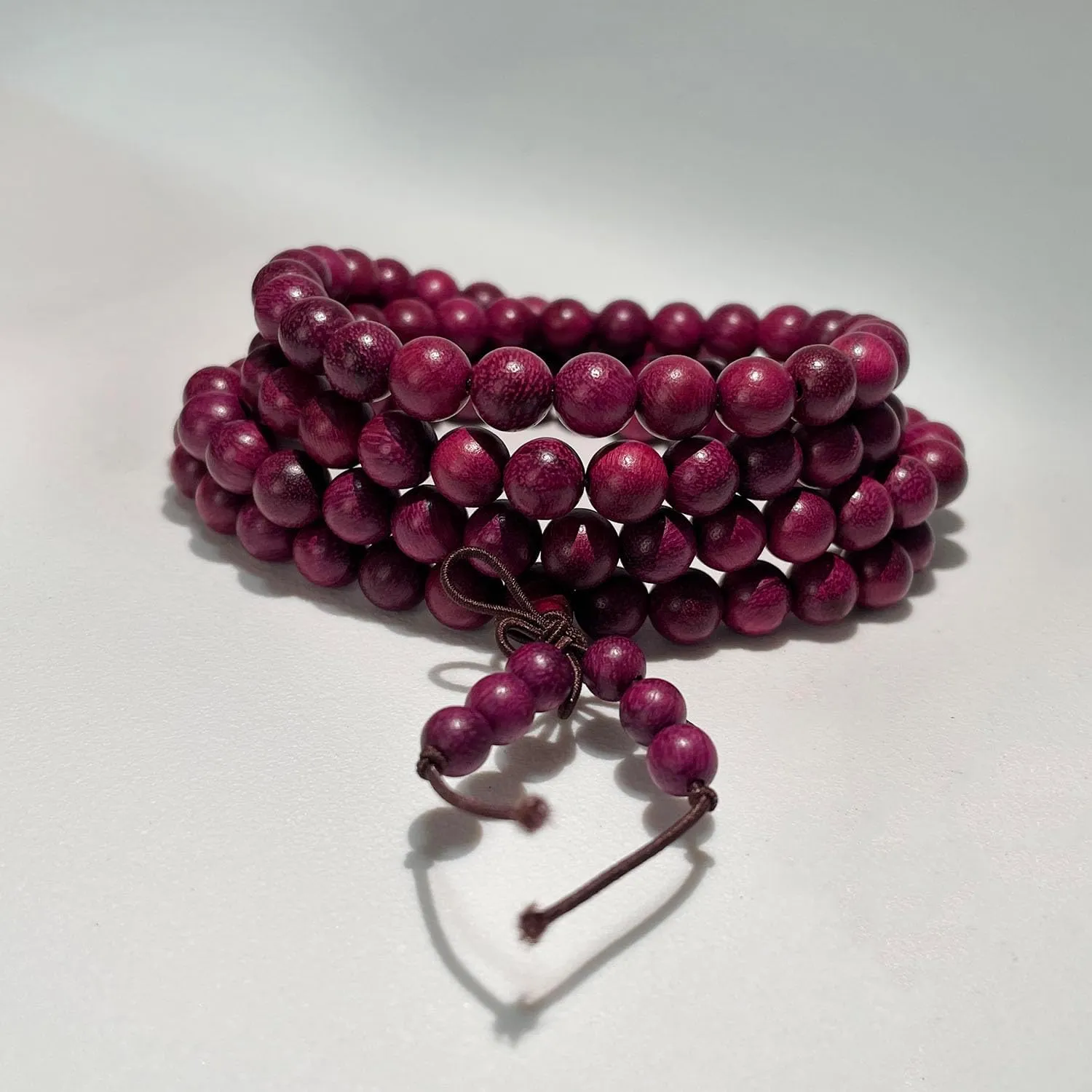 Bead Bracelets for Men and Women Unisex Buddhist Mala Bracelet Natural Wood Beaded Tibetan Prayer Buddha Bead for Meditation 8mm 108 Beads