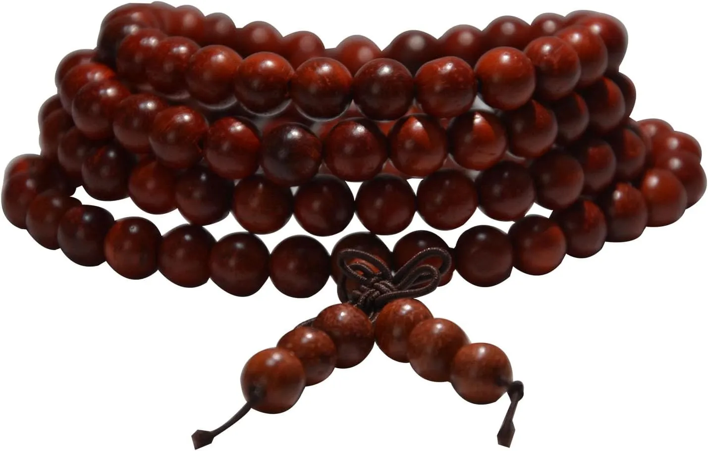 Bead Bracelets for Men and Women Unisex Buddhist Mala Bracelet Natural Wood Beaded Tibetan Prayer Buddha Bead for Meditation 8mm 108 Beads