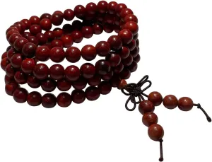 Bead Bracelets for Men and Women Unisex Buddhist Mala Bracelet Natural Wood Beaded Tibetan Prayer Buddha Bead for Meditation 8mm 108 Beads